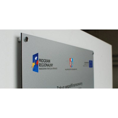 Tablica Unijna Dibond z nadrukiem 120x80 cm