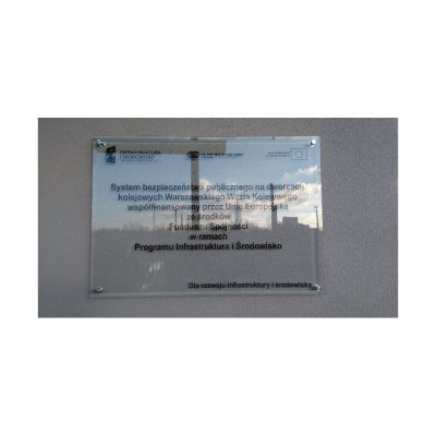 Tablica Unijna Plexi 5 mm bezbarwna z nadrukiem 120x80 cm